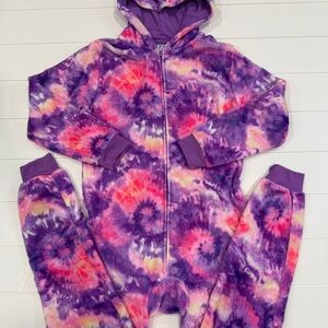 Place Tie-Dye Hooded Onesie in Purple and Pink Girls 14